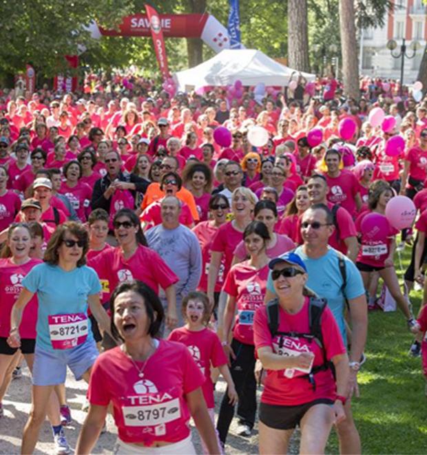 24 mai - Chambéry . Nos athlètes Santé-Loisir paricipent à la course contre le cancer du sein.