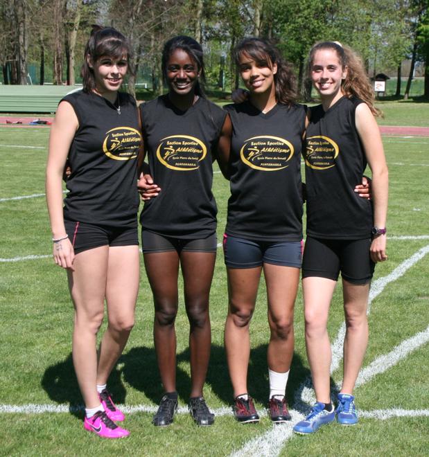 4 juin : Maelle, Eva et Cheryl deviennent vice-championnes de France UNSS 2014 en relais