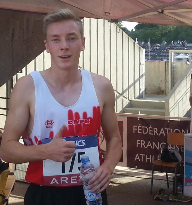 18 juillet : Erwan Le Scouarnec fait 5 eme temps et se qualifie pour la finale des championnats de France sur 1500 m