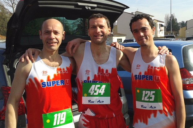 Dimanche 8 mars : Pascal, Alain et Antoine étaient bien présents à Bourg en Bresse (10km)